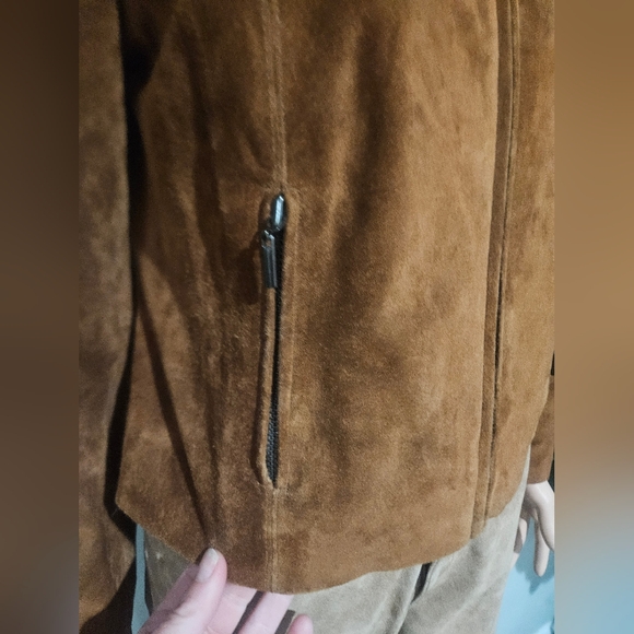 Vintage Valerie Stevens Suede Leather Jacket. Rich Brown. Size MP — 100% Leather - Picture 9 of 16